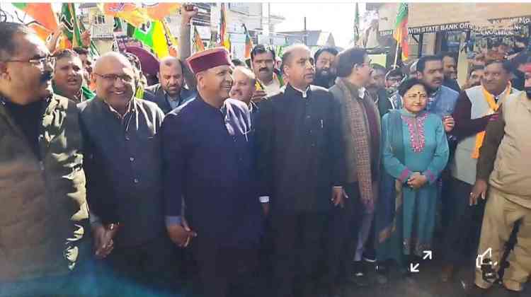BJP holds protest rally against Himachal Government 