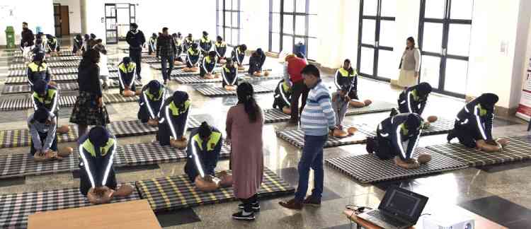 Central University of Punjab organizes Cardiopulmonary Resuscitation (CPR) Workshop for students and employees