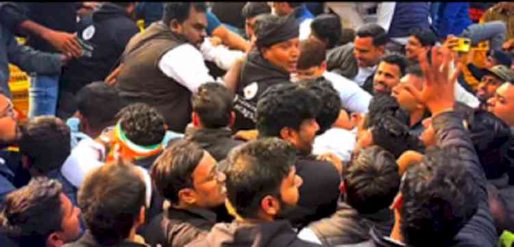 IYC stages protest against govt over unemployment, suspension of MPs