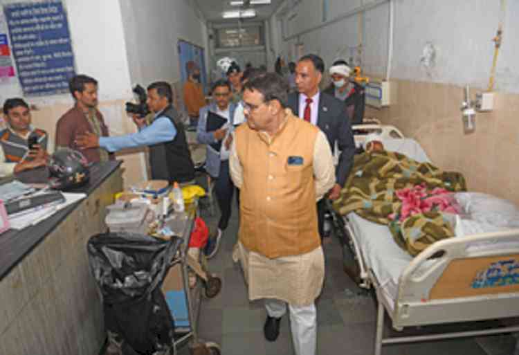 Raj CM Bhajan Lal makes surprise visit to SMS Hospital; reprimands officials