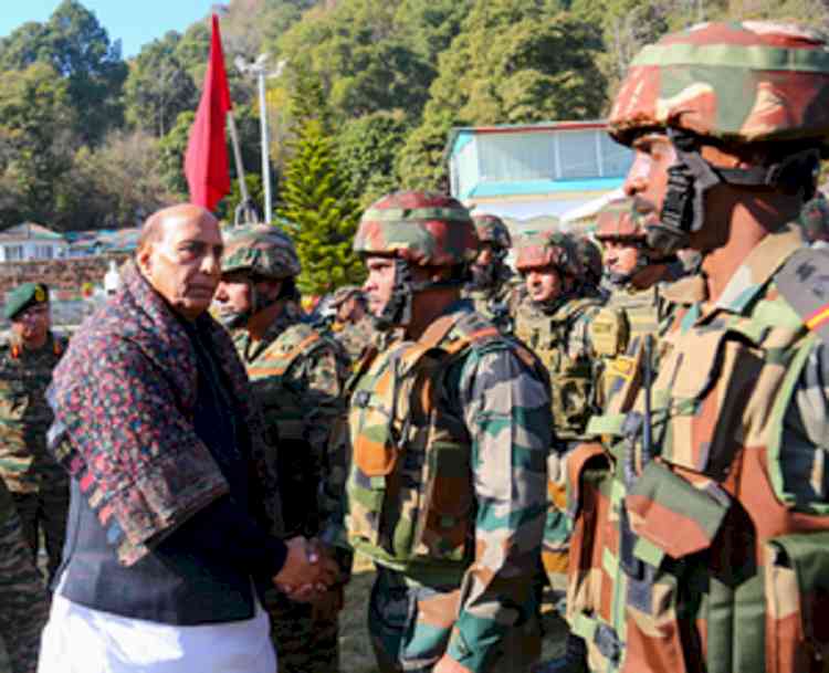 While eliminating terrorism, you have to also win hearts of countrymen, Rajnath tells soldiers