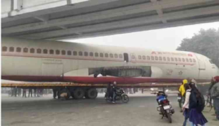 Aircraft gets stuck under flyover in Bihar's East Champaran, causes traffic jams