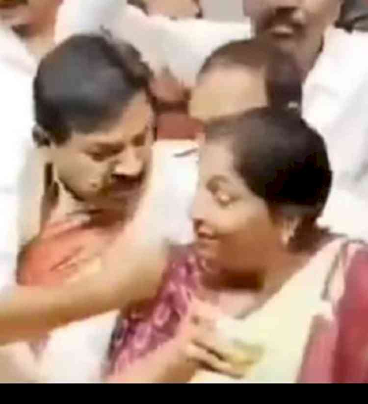 Telangana Congress MLA faces flak for inappropriate behaviour with woman