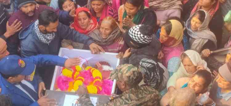 Final Farewell to Martyr Rohit: State Honors at Cremation in Lanj Khas