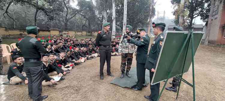 Visit of NCC Group Commander to Army Attachment Camp