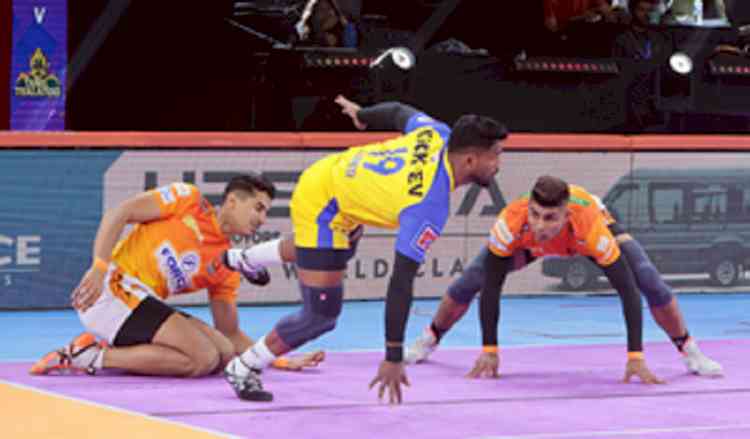 PKL: Shadloui, Gaurav steer Puneri Paltan to nail-biting 29-26 win over Tamil Thalaivas