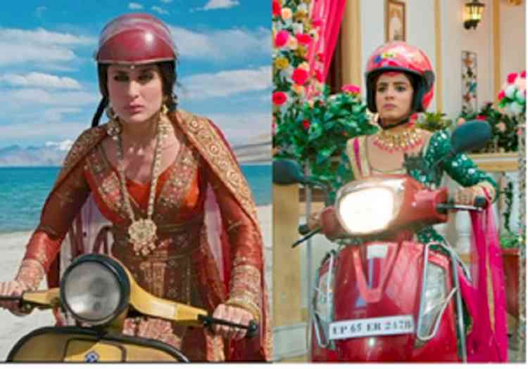 Nikki Sharma’s lehenga joyride recreates Kareena Kapoor’s ‘3 Idiots’ scene