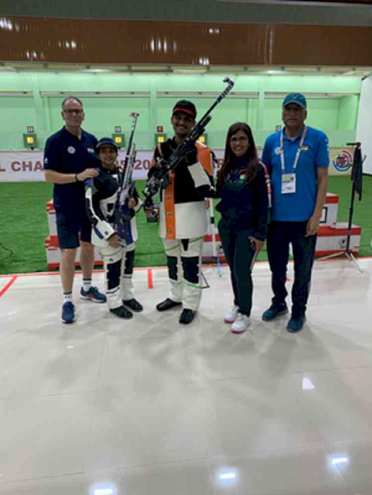 Rudrankksh, Mehuli win mixed team air Rifle gold in Jakarta