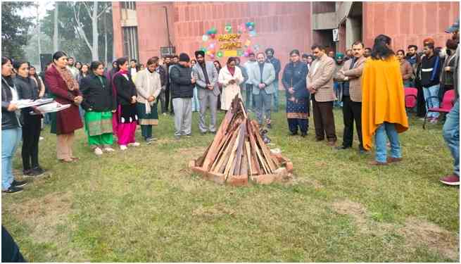 Lohri celebration at Department of UBS at Panjab University 