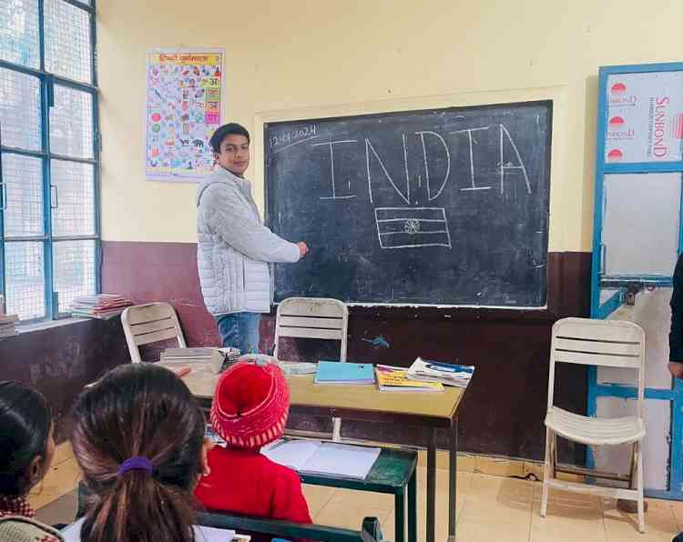 Vivek High students turn teachers, hold a class for underprivileged students