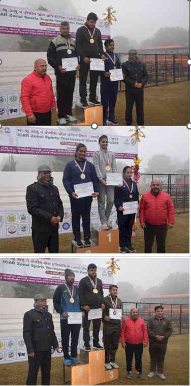 Participants across North India grabbed gold, silver, and bronze medals on 2nd day of the ICAR Zonal Sports Tournament 