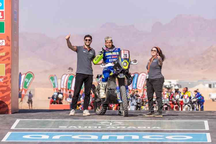 TVS Racing Factory Racer Harith Noah creates history; becomes the First Indian to Win the Rally 2 Class and 11th position in the overall DAKAR Rally 2024