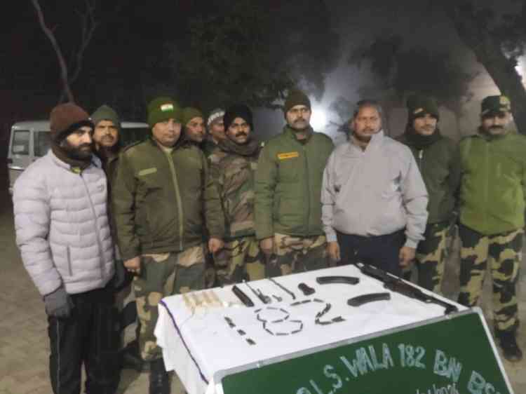 Arms and ammunition recovered by BSF in Ferozepur Sector