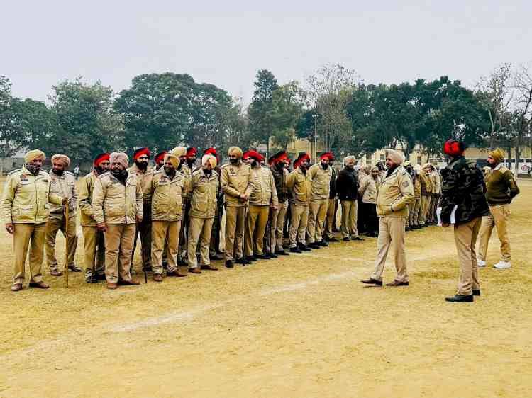 Malerkotla police undertakes flag march to ensure law and order in the district