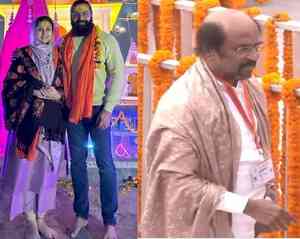 Rishab Shetty, Rajinikanth reach Ayodhya for Pran Pratishtha of Ram Mandir