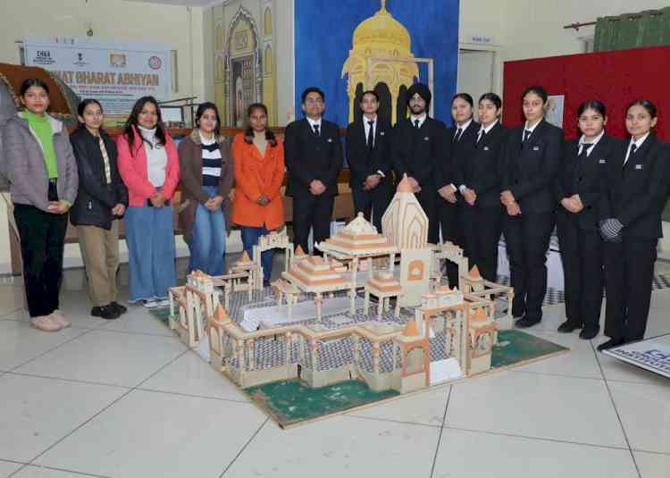 A reverent replica of Shri Ram Mandir on its consecration day by the students of CT Institute of Hospitality Management