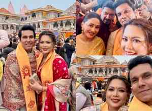 Newlyweds Randeep, Lin radiate joy at Ram Temple, share smile with Madhuri Dixit