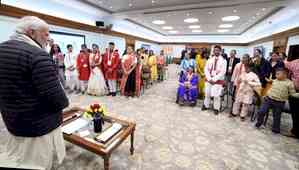 PM Modi interacts with PMRBP awardees