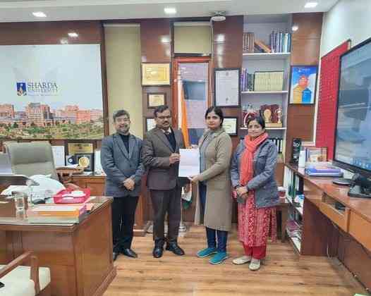Faculty of Sharda University received a grant of Rs 83.11 lakh