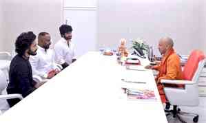 'HanuMan' team meets UP CM Yogi Adityanath