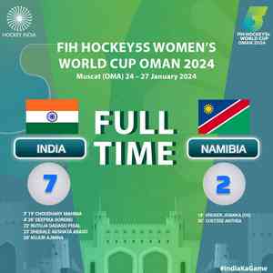 Hockey 5s Women's WC: India beat Namibia 7-2 to enter quarterfinal