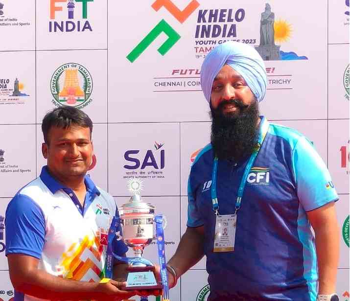 Telangana State won 1st Runner-Up Championship in Boys Category at Khelo India Youth Games 2023