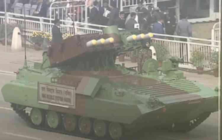 T-90 Bhishma, NAG Missile, Surface-to-Air Missile, drone jammer displayed at Kartavya Path