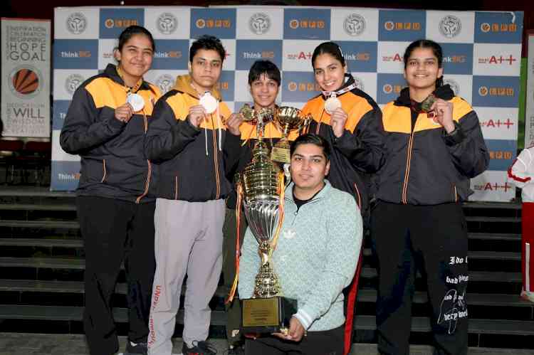 LPU’s Women Boxers lifted  AIU’s All India Inter University Championship (2023/24) Trophy