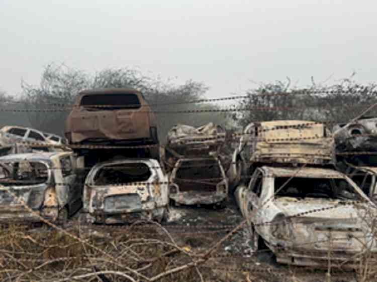 Around 300 vehicles charred in fire at Delhi Police malkhana 
