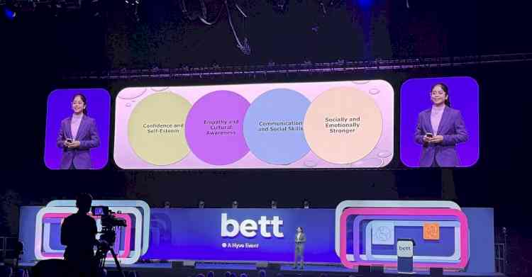 Youngest Student Keynote Speaker, Satyan Namya Joshi, Inspires Global Audience at Bett 2024 held at London