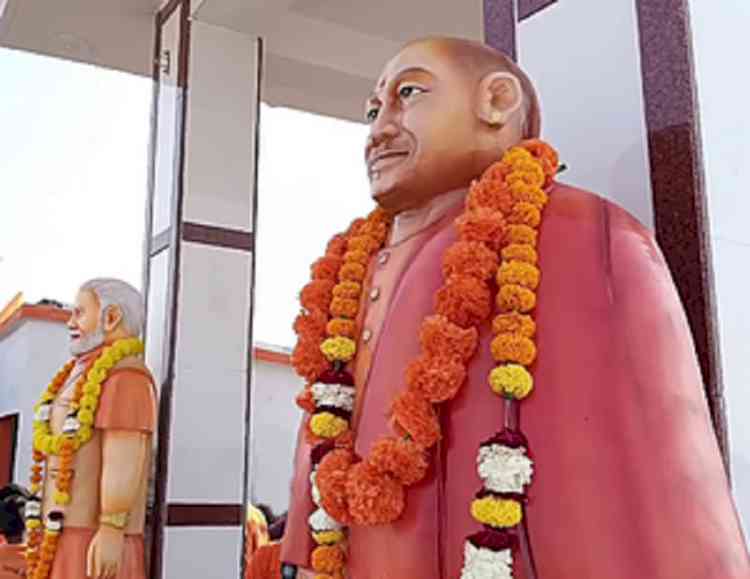 Gujarat man gets notice for 'unlawful' roof temple with Modi, Yogi statues