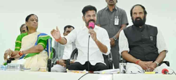 KCR surrendered irrigation projects to Centre: Revanth Reddy