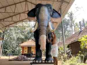 NGO hands over robotic elephant to TN temple
