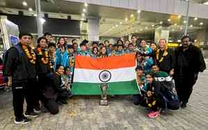 India U19 girls team returns to a grand welcome in New Delhi