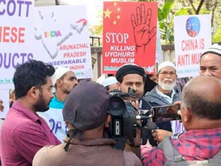 Minority body stages protest in Kolkata over Uyghur muslims issue