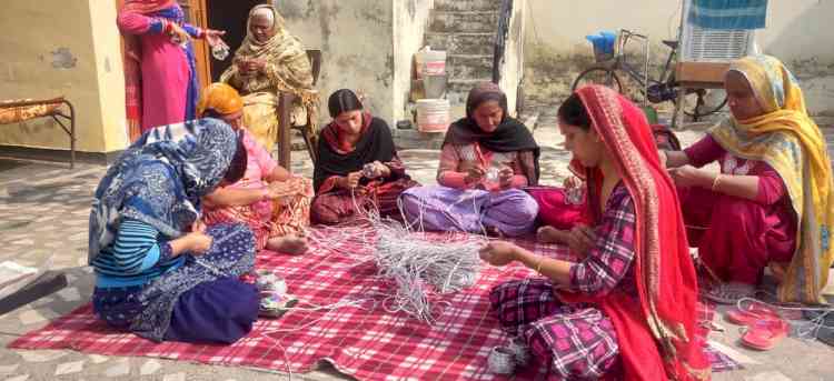 Workshop for rural women on “Eco-Artistry: Adding Life to Waste Plastic Bottles” organized