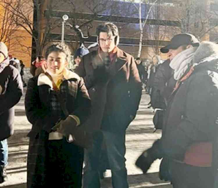 Junaid Khan, Sai Pallavi chill at Sapporo Snow Festival while shooting in Japan