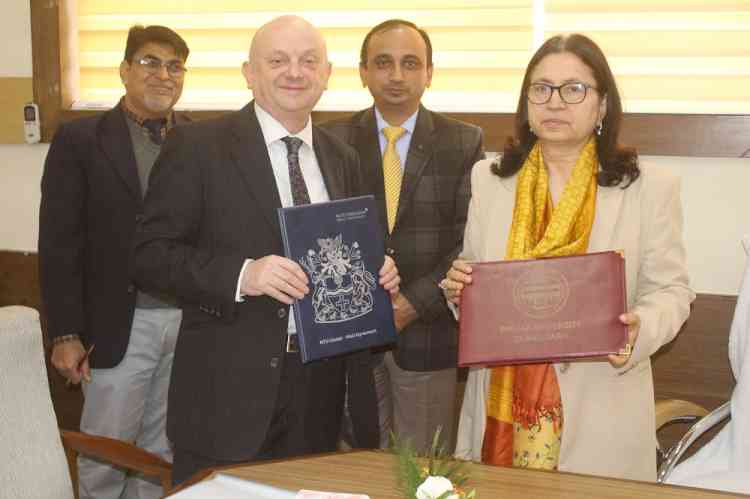 Nottingham Trent University (NTU), UK to strengthen collaborations with PU- Signed MoUs