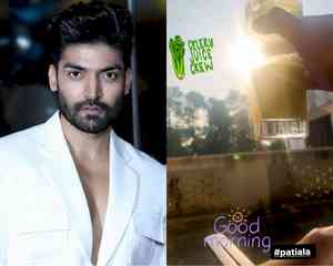 Gurmeet Choudhary kicks off a healthy Sunday with celery juice