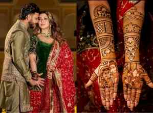 Sonarika Bhadoria flaunts Shiv-Parvati mehendi design at her nuptials