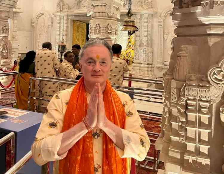 Gautam Hari Singhania seeks divine blessings at Ram Mandir before    Bhoomi Poojan for new Ethnix by Raymond store in Ayodhya