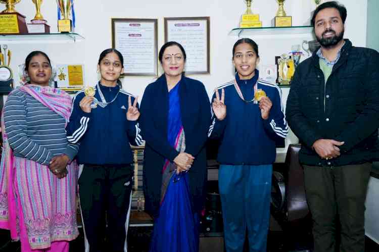 KMV’s Simran Kaur and Kamalpreet Kaur bags gold medal in 7th Rocball Federation Cup Tournament