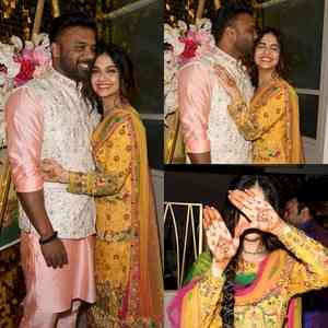 Divya Agarwal shines in traditional Punjabi attire at her mehendi ceremony