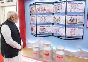 'Aim for global leadership', PM Modi hails Amul's contribution