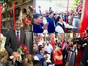 Nadda unveils busts of 17 'Heroes of Mumbai' in city garden