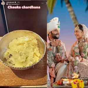 New bride Rakul Preet Singh cooks halwa for Chauka Chardhana ceremony