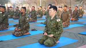 Indian, Japanese armies perform Yoga during joint military exercise in Rajasthan
