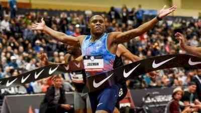World record holder Coleman wins 60m at Athletics Indoor Worlds