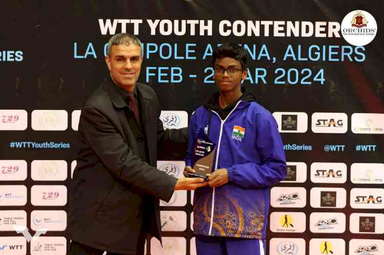 Orchids The International School, Sonipat’s student Sarthak Arya clinches Gold Medal in  World Table Tennis Youth Contender Algeria 2024