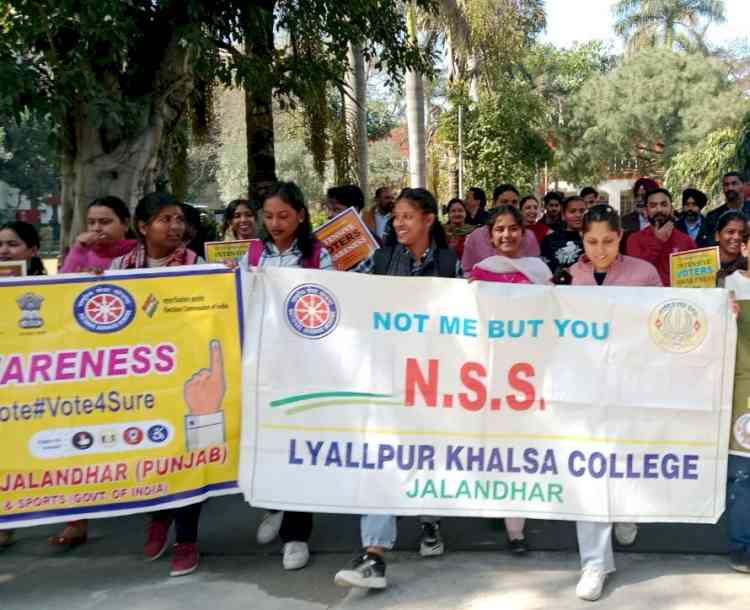 Lyallpur Khalsa College NSS Units organize Voter Awareness Program